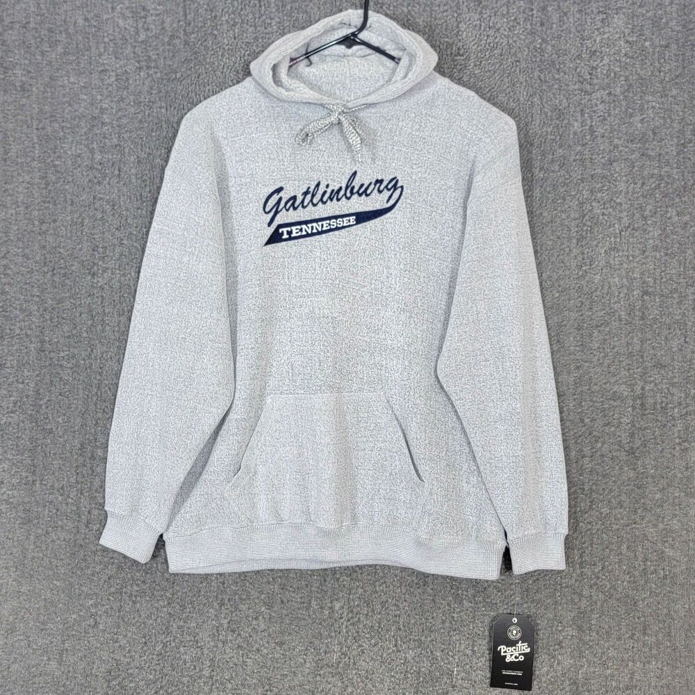Pacific & Co Gatlinburg Tennessee Hoodie Womens XL Gray TN Sweatshirt